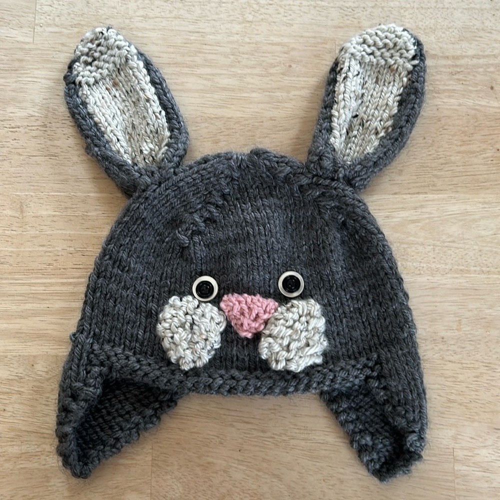 Hand-knit Rabbit Hat